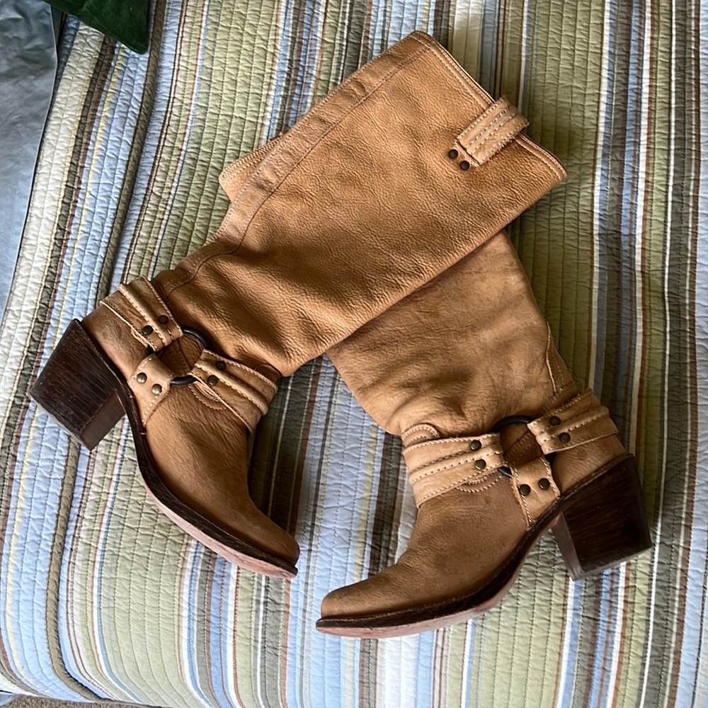 Frye Carmen Harness Tall Boots